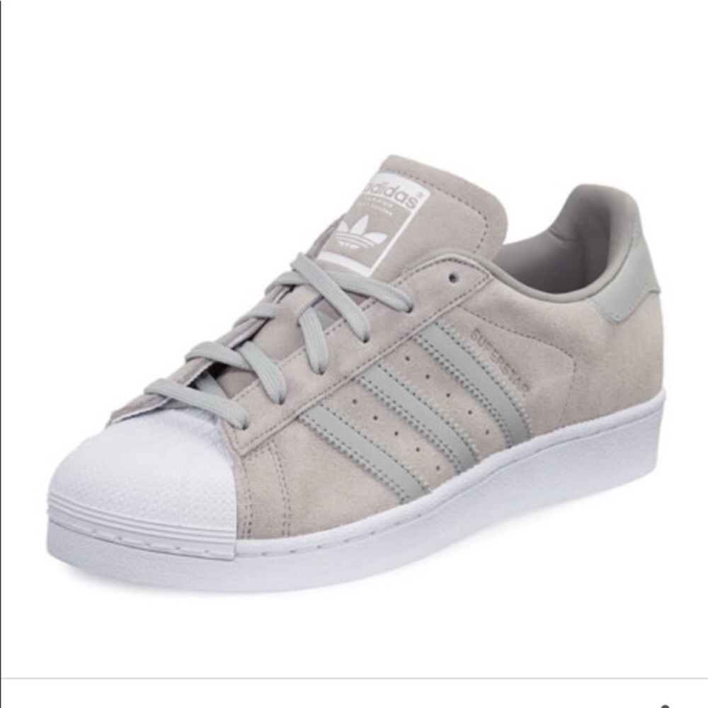 Adidas superstar in suede onyx